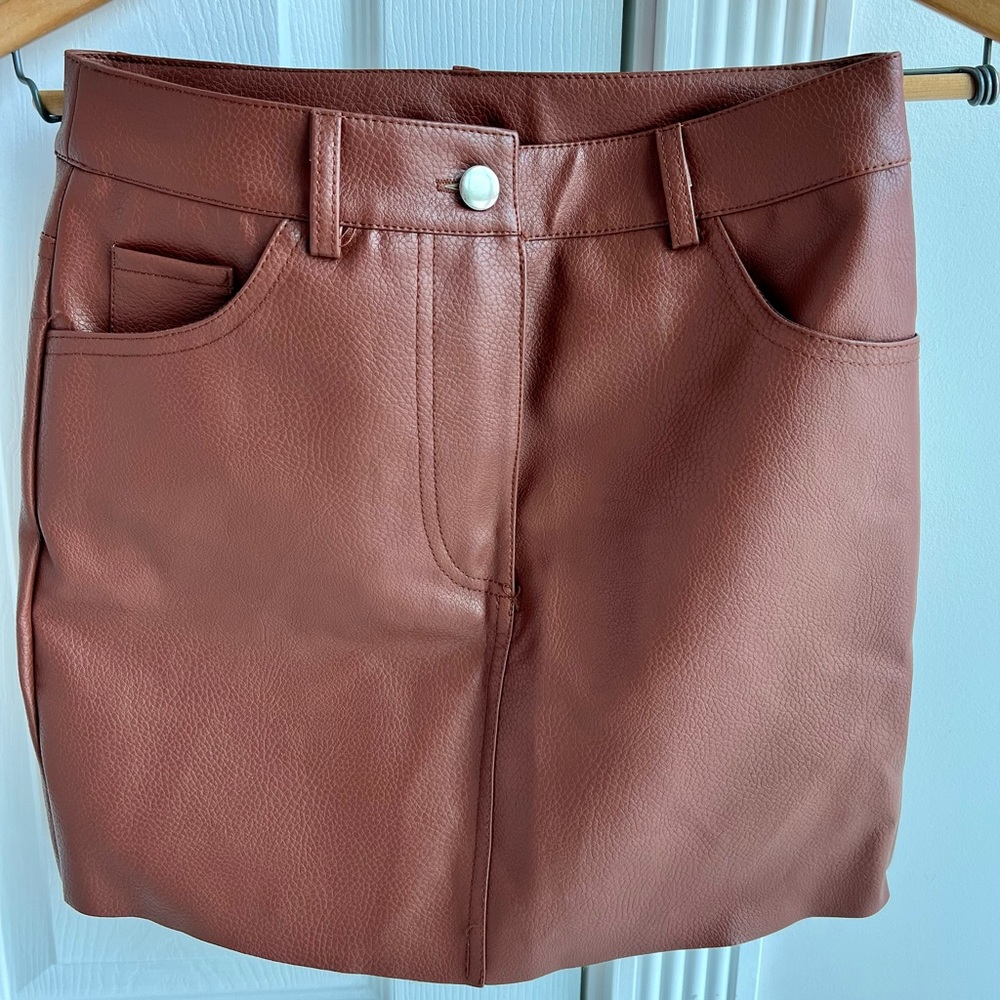 Faux Leather Skirt
